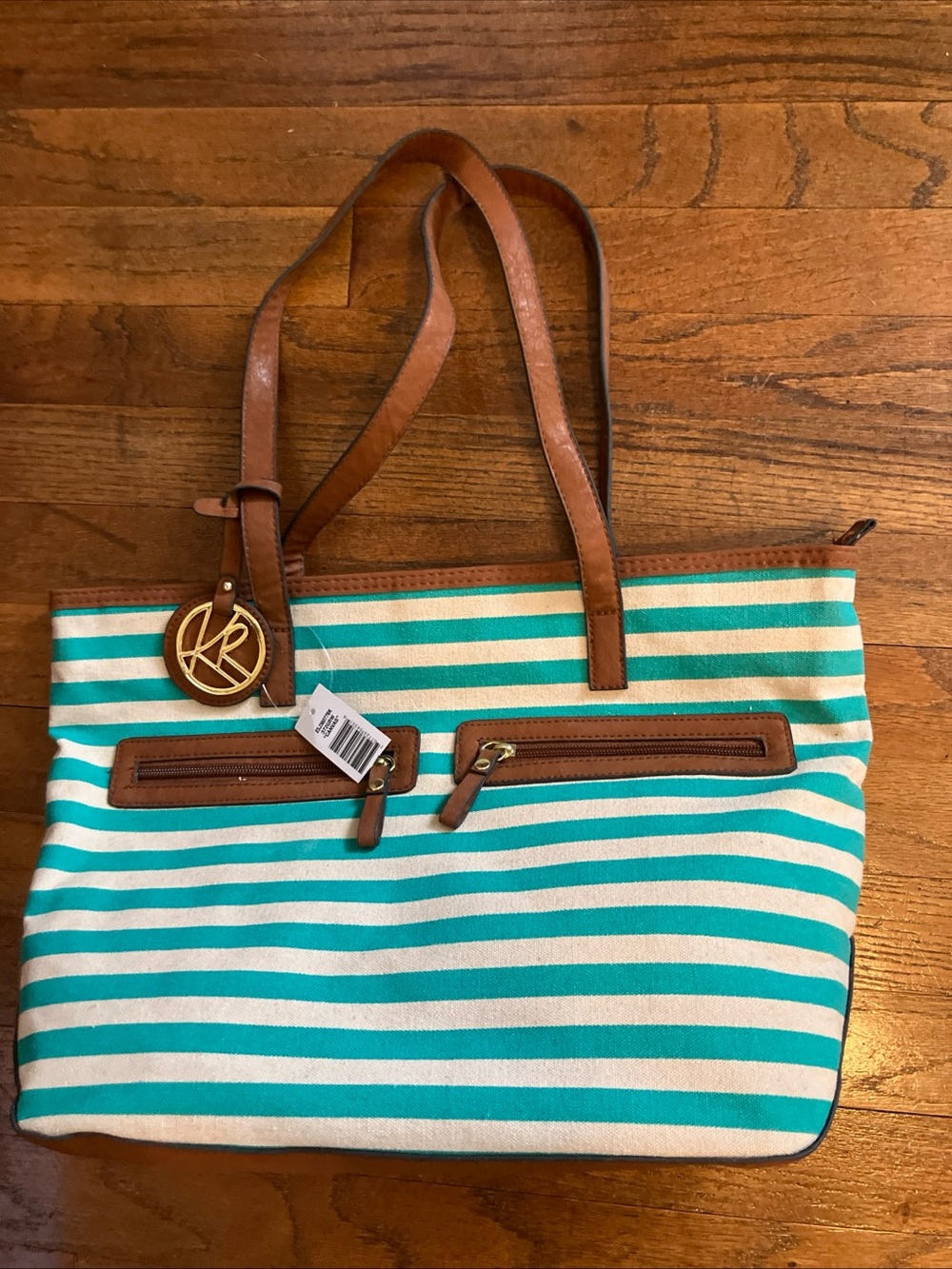 kim rogers bag turquoise tote NWT